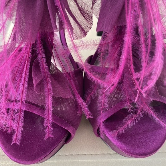 ⭐️ HOST PICK ⭐️ Nine West/Nordstrom’s Feather Heels purple size 6 LIKE NEW shoes - Picture 5 of 13